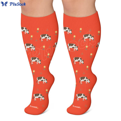 Chaussettes de compression grandes tailles à motifs animaux ludiques - image 5
