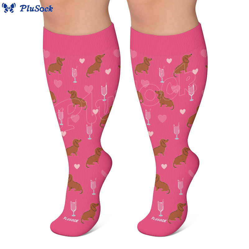 Chaussettes de compression grandes tailles à motifs animaux ludiques - image 9