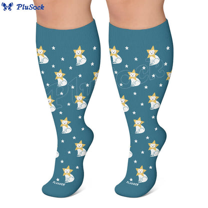 Chaussettes de compression grandes tailles à motifs animaux ludiques - image 7