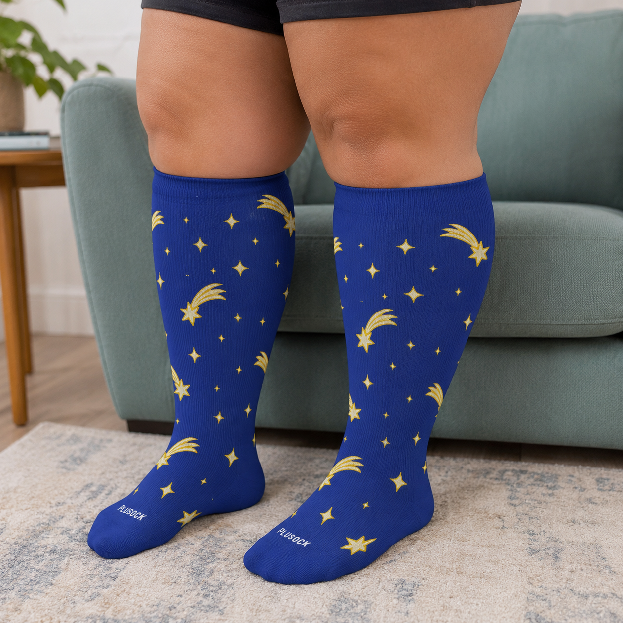 Chaussettes de compression grand format à motif ciel étoilé - image 2