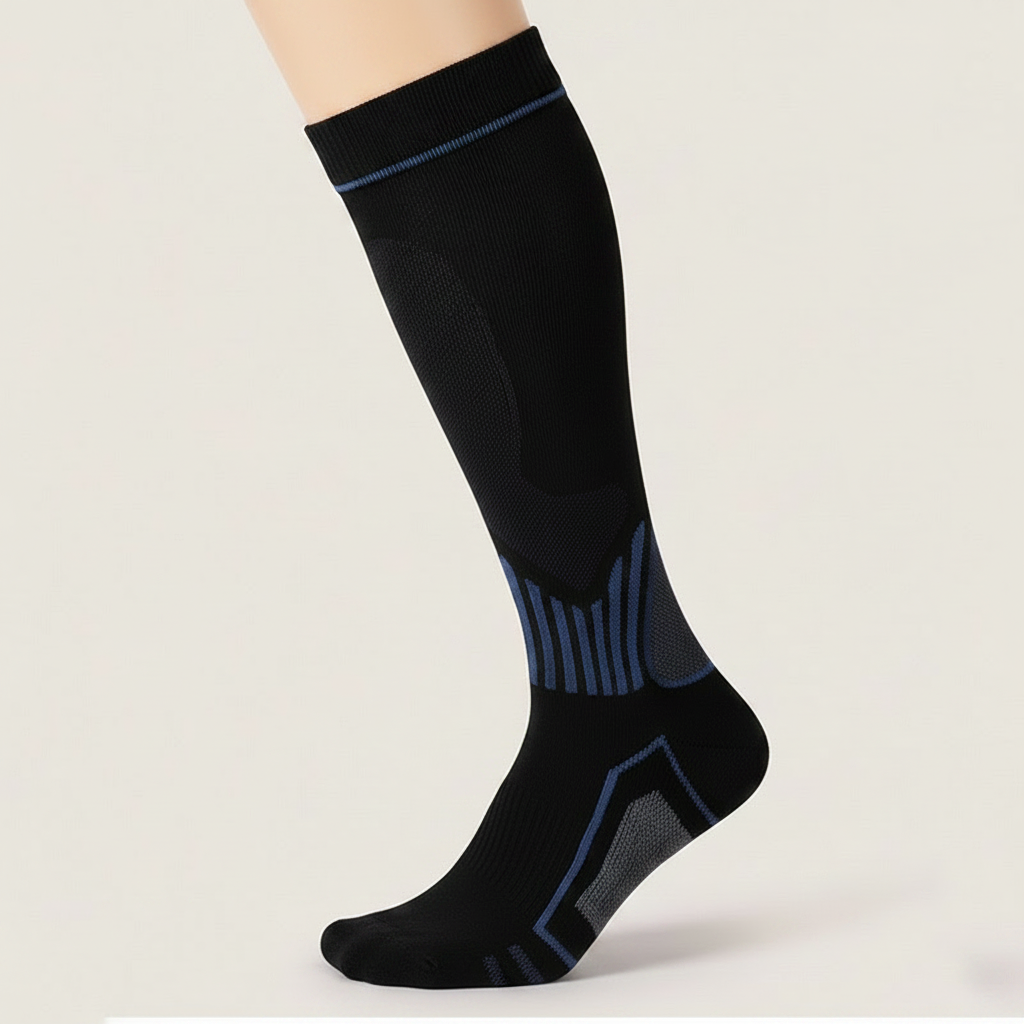 Chaussettes de compression côtelées contrastées (6 paires) - image 3
