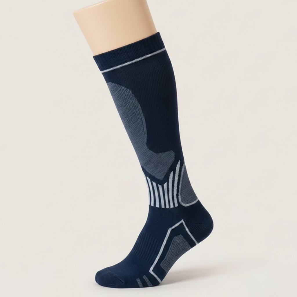 Chaussettes de compression côtelées contrastées (6 paires) - image 4