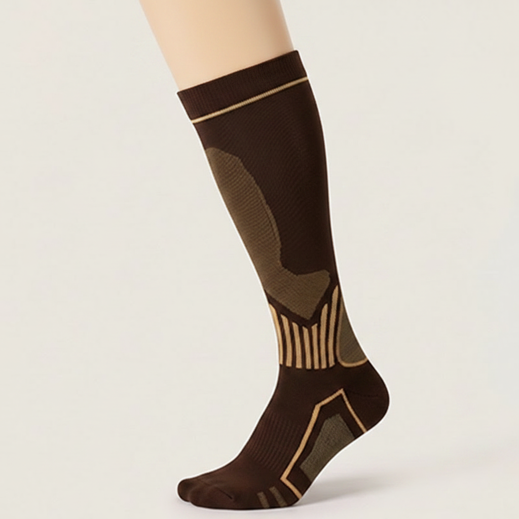 Chaussettes de compression côtelées contrastées (6 paires) - image 6
