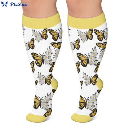 Chaussettes de compression Sunset Butterfly grande taille - image 7