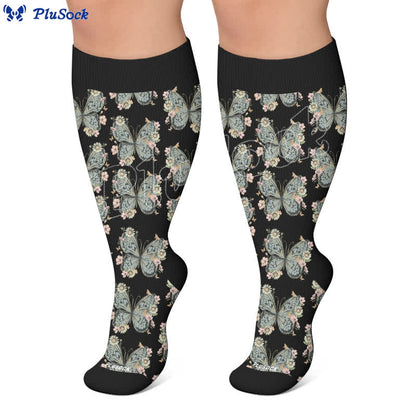 Chaussettes de compression Sunset Butterfly grande taille - image 6