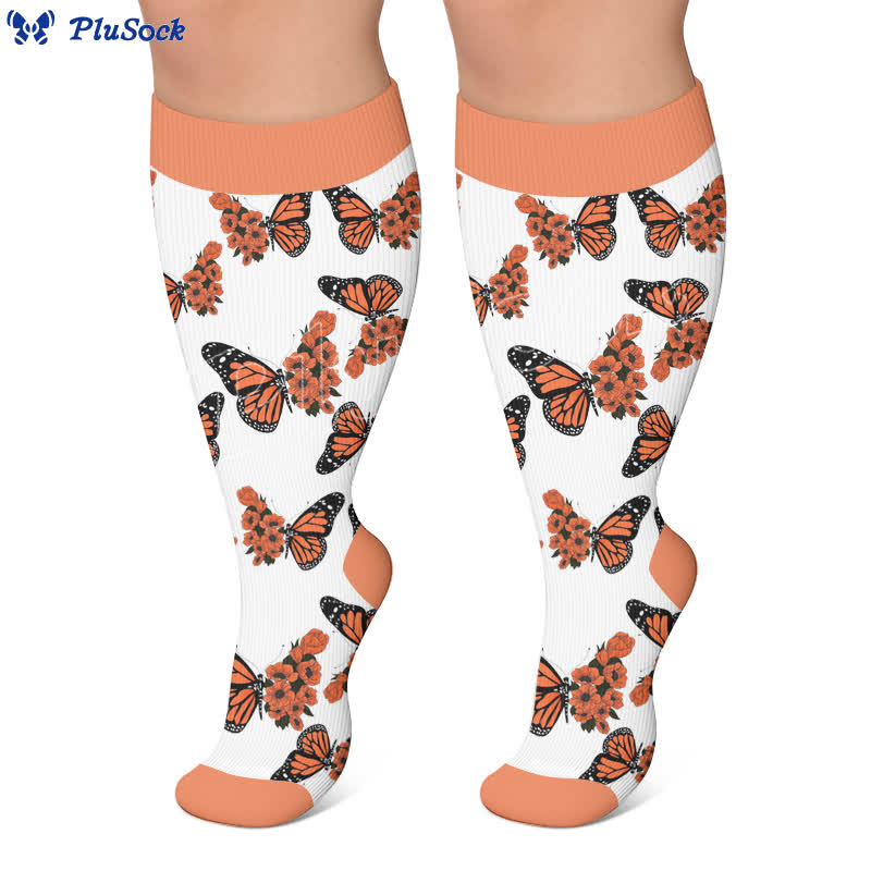 Chaussettes de compression Sunset Butterfly grande taille - image 5