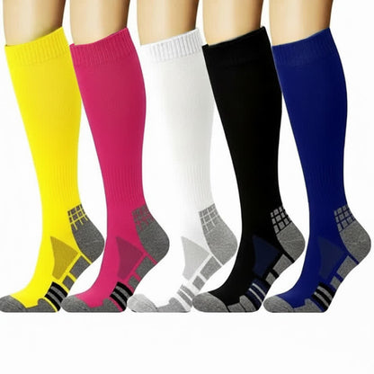Chaussettes de compression côtelées classiques (5 paires) - Multicolore - L/XL - image 0