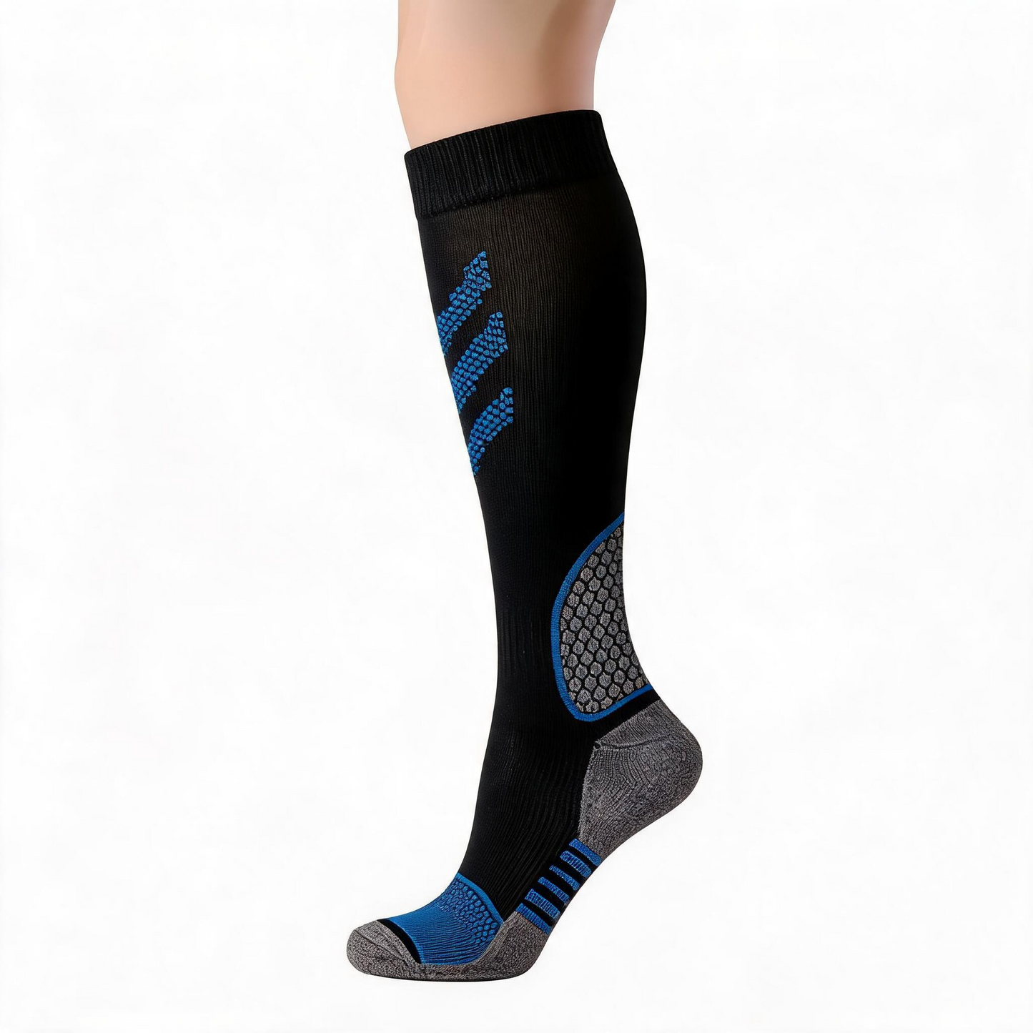 Chaussettes de compression rayées (6 paires) - Bleu - L/XL - image 5