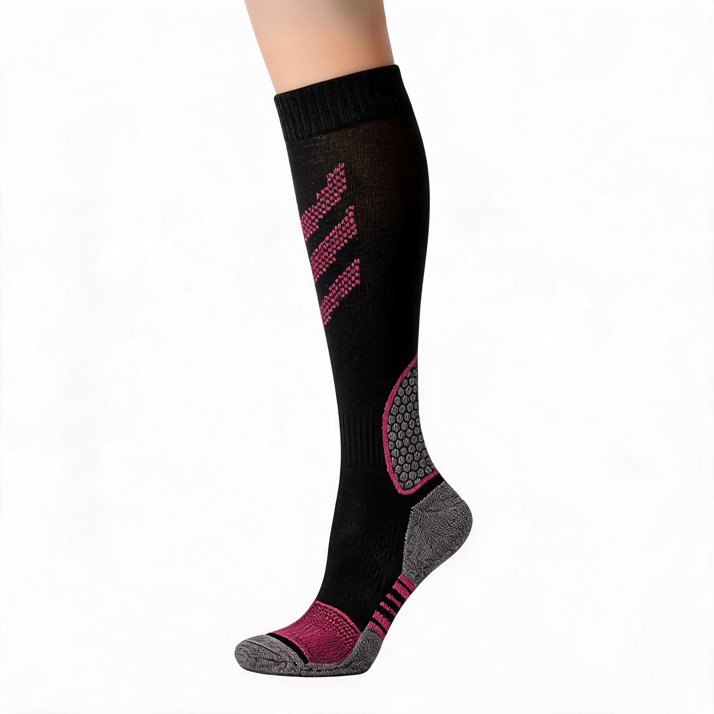 Chaussettes de compression rayées (6 paires) - Rose - L/XL - image 4