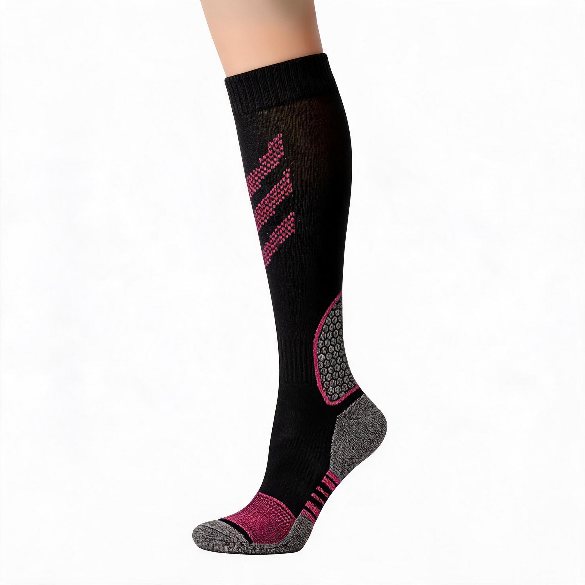 Chaussettes de compression rayées (6 paires) - Rose - L/XL - image 4