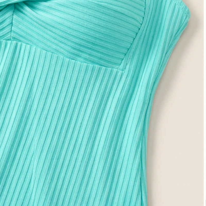 Ensemble tankini à imprimé tropical et décolleté en cœur côtelé - image 17