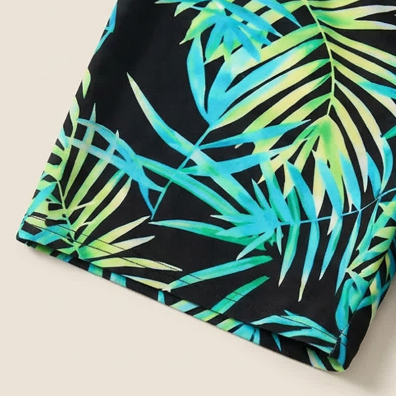 Ensemble tankini à imprimé tropical et décolleté en cœur côtelé - image 16