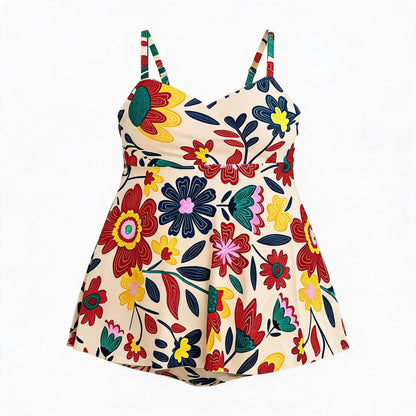 Maillot de bain deux pièces à imprimé floral cachemire rétro - image 8