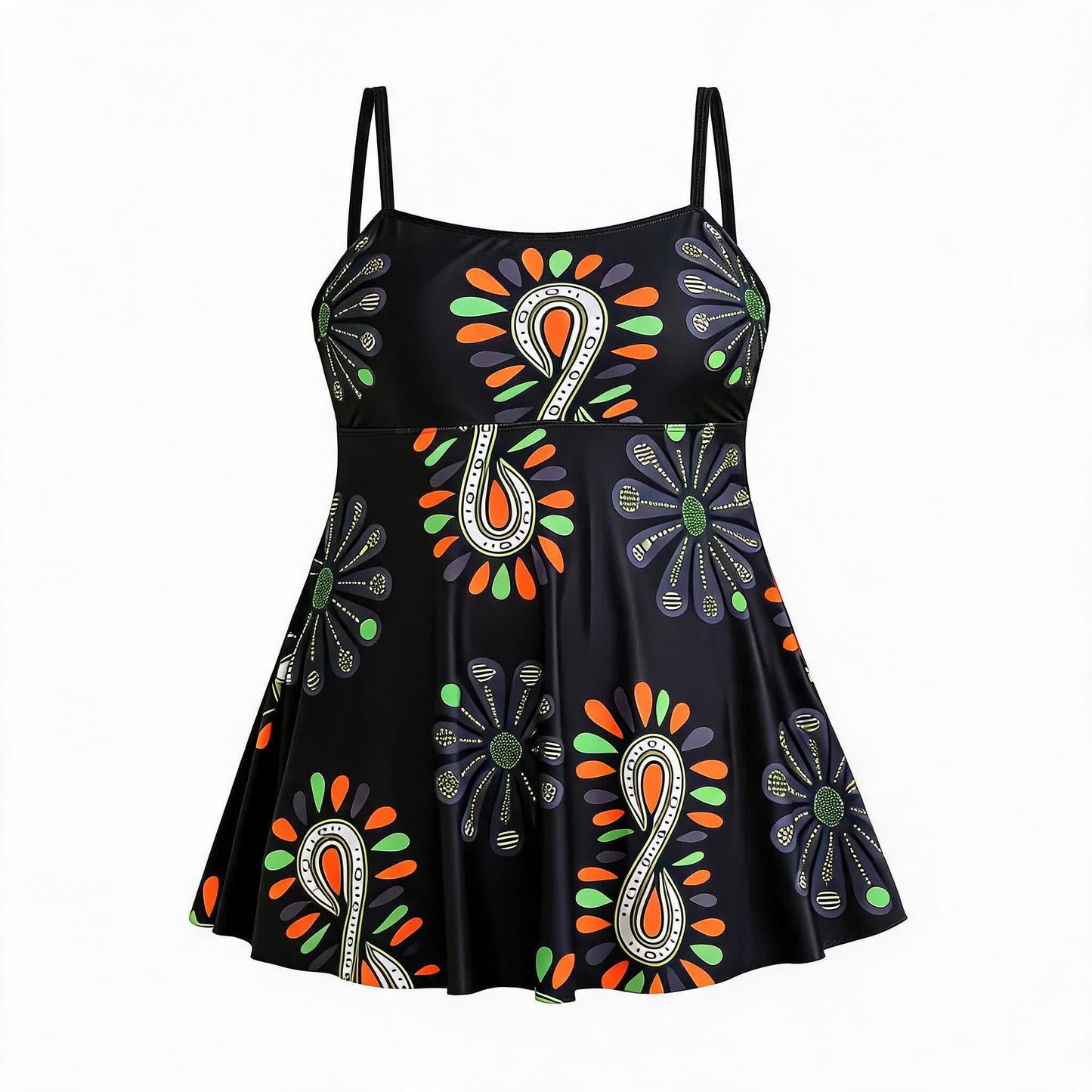 Maillot de bain deux pièces à imprimé floral cachemire rétro - image 9