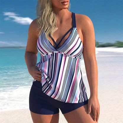 Ensemble tankini fluide à col en V croisé - image 2