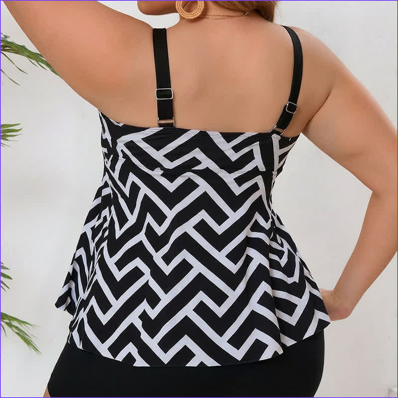 Ensemble tankini fluide à col en V croisé - image 5