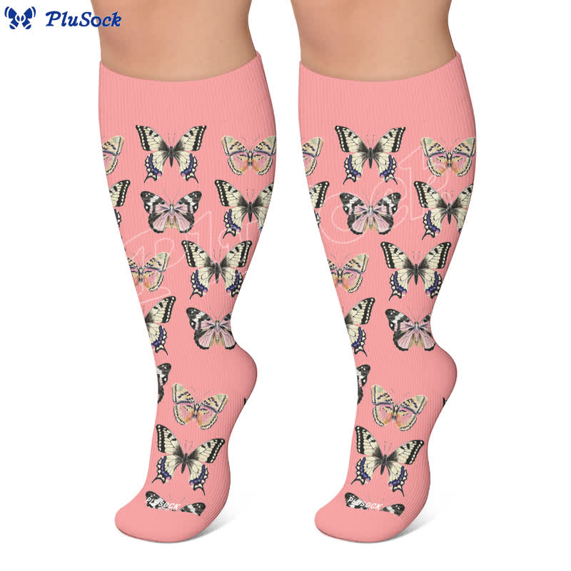 Chaussettes de compression papillon ludiques grandes tailles - image 5