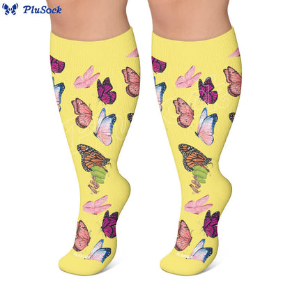 Chaussettes de compression papillon ludiques grandes tailles - image 6