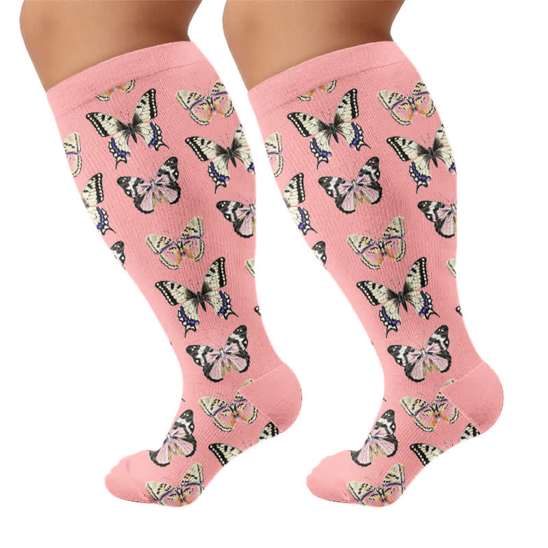 Chaussettes de compression papillon ludiques grandes tailles - image 8