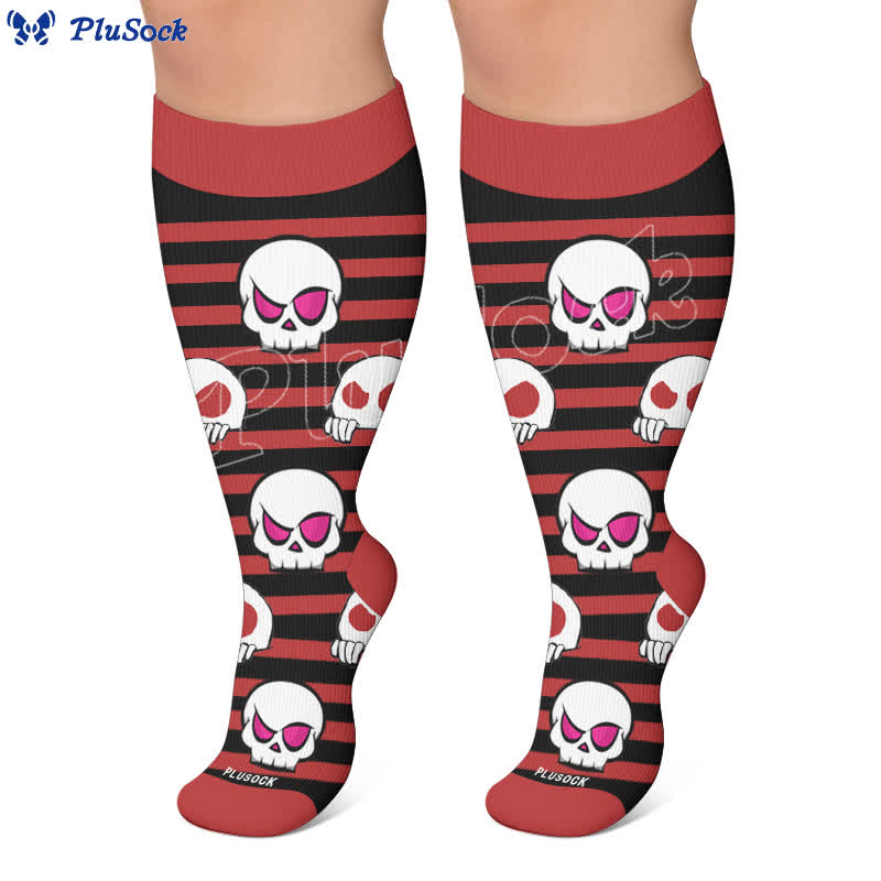 Chaussettes de compression grandes tailles Skull Lollipops - image 6