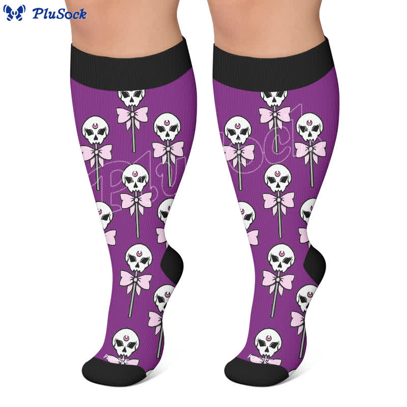 Chaussettes de compression grandes tailles Skull Lollipops - image 5