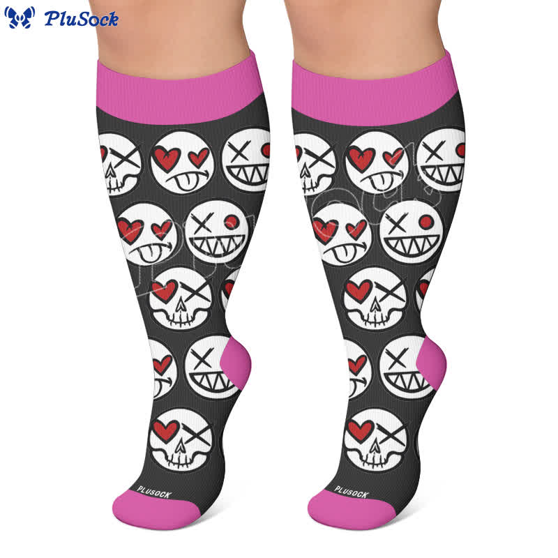 Chaussettes de compression grandes tailles Skull Lollipops - image 7