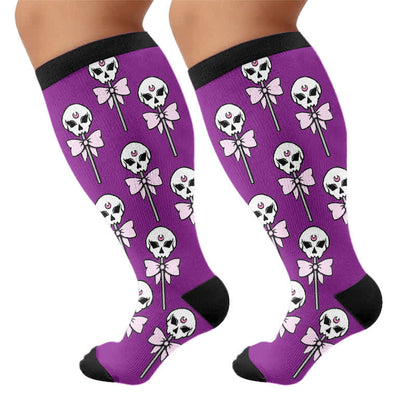 Chaussettes de compression grandes tailles Skull Lollipops - image 8