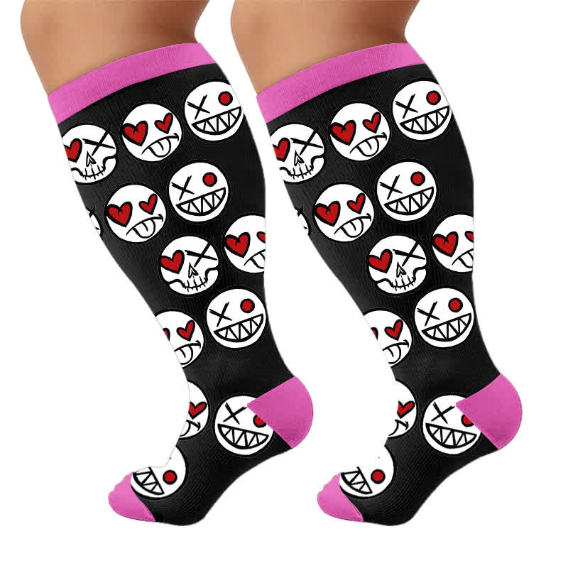 Chaussettes de compression grandes tailles Skull Lollipops - image 10
