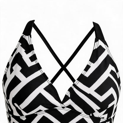 Ensemble tankini fluide à col en V croisé - image 9
