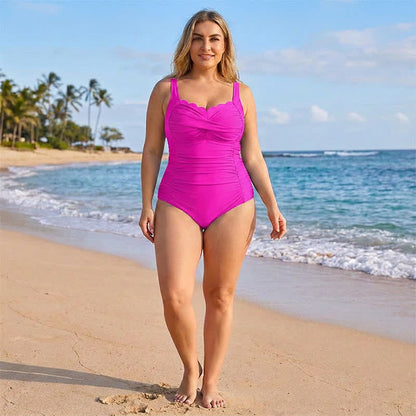 Maillot de bain une pièce froncé à imprimé cachemire tropical - image 10