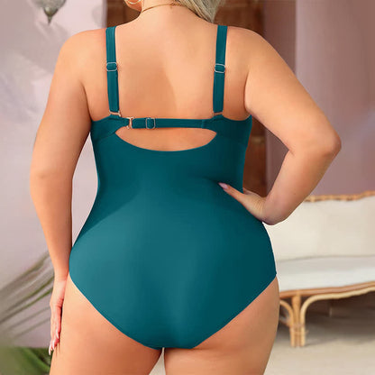 Maillot de bain une pièce froncé à imprimé cachemire tropical - image 4