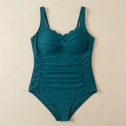 Maillot de bain une pièce froncé à imprimé cachemire tropical - image 16