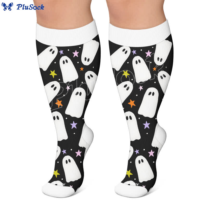 Chaussettes de compression Moon Bat Skull grandes tailles - image 6