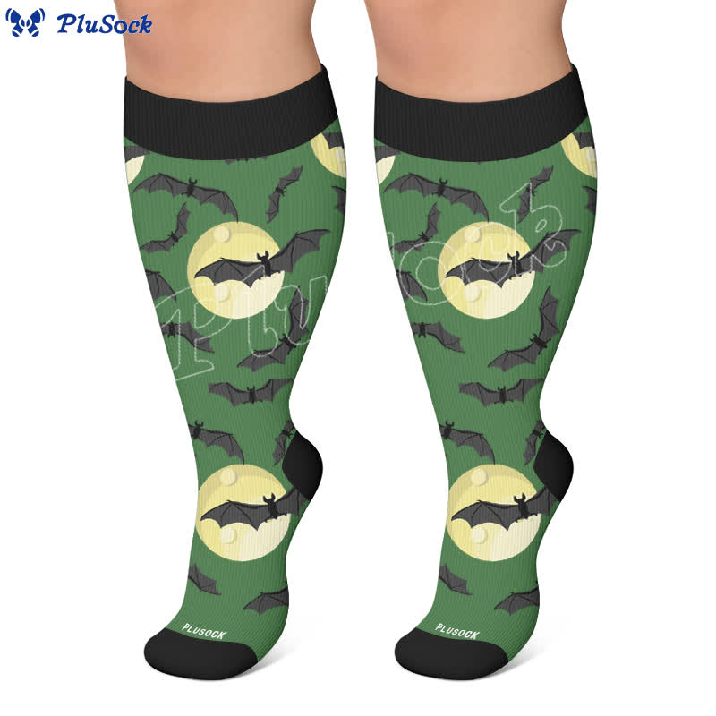 Chaussettes de compression Moon Bat Skull grandes tailles - image 5