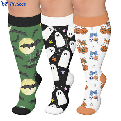 Chaussettes de compression Moon Bat Skull grandes tailles - image 0