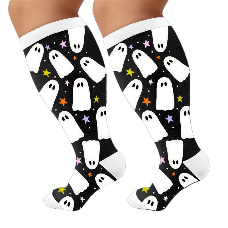 Chaussettes de compression Moon Bat Skull grandes tailles - image 9