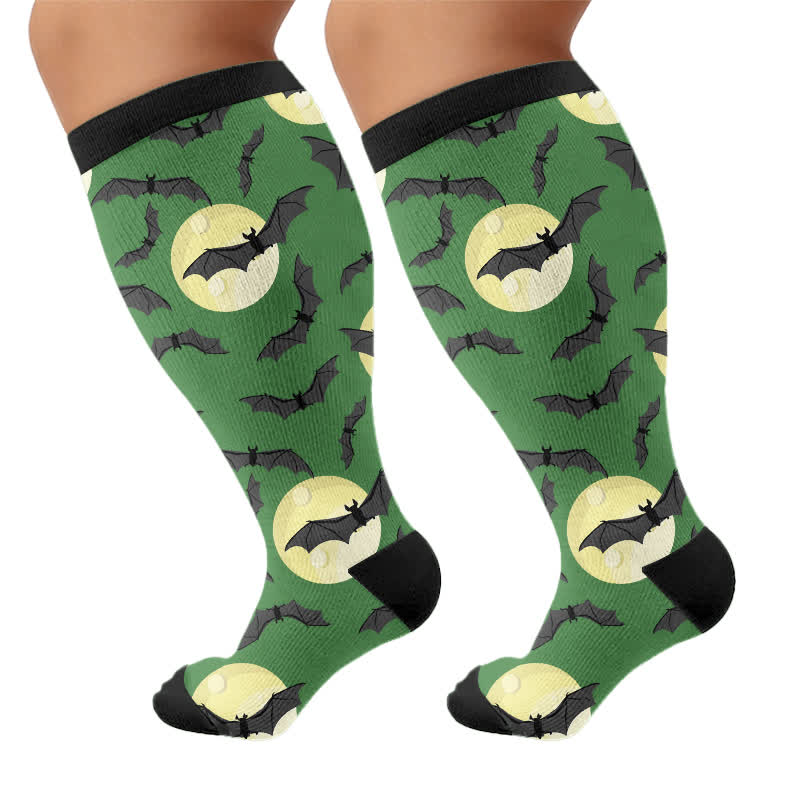 Chaussettes de compression Moon Bat Skull grandes tailles - image 8