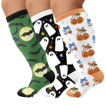 Chaussettes de compression Moon Bat Skull grandes tailles - Multicolore (3 paires) - 4XL - image 4