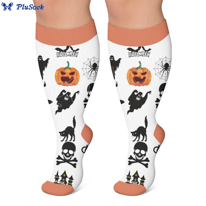 Chaussettes de compression grande taille à motif de crâne et crème glacée - image 6