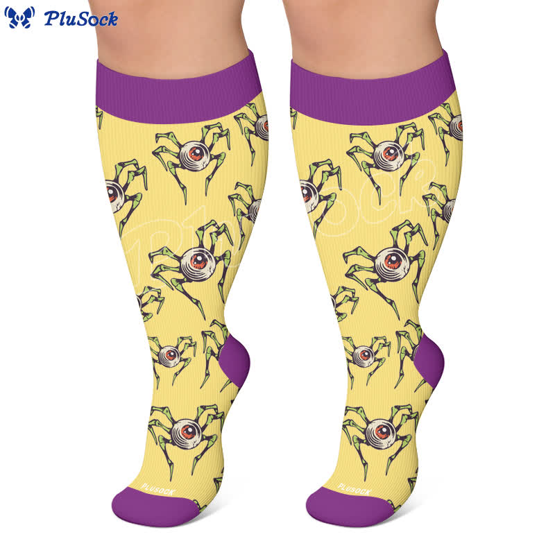 Chaussettes de compression grande taille à motif crâne d'escargot - image 5