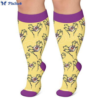 Chaussettes de compression grande taille à motif crâne d'escargot - image 5