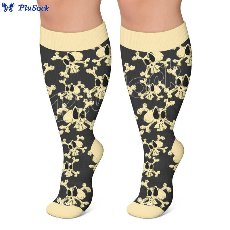 Chaussettes de compression grande taille à motif crâne d'escargot - image 7