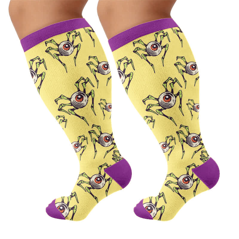 Chaussettes de compression grande taille à motif crâne d'escargot - image 8
