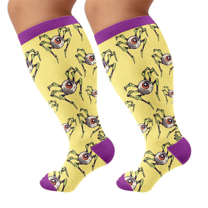 Chaussettes de compression grande taille à motif crâne d'escargot - image 8