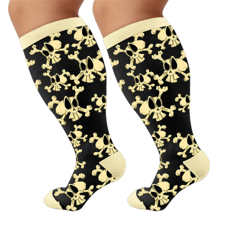 Chaussettes de compression grande taille à motif crâne d'escargot - image 10