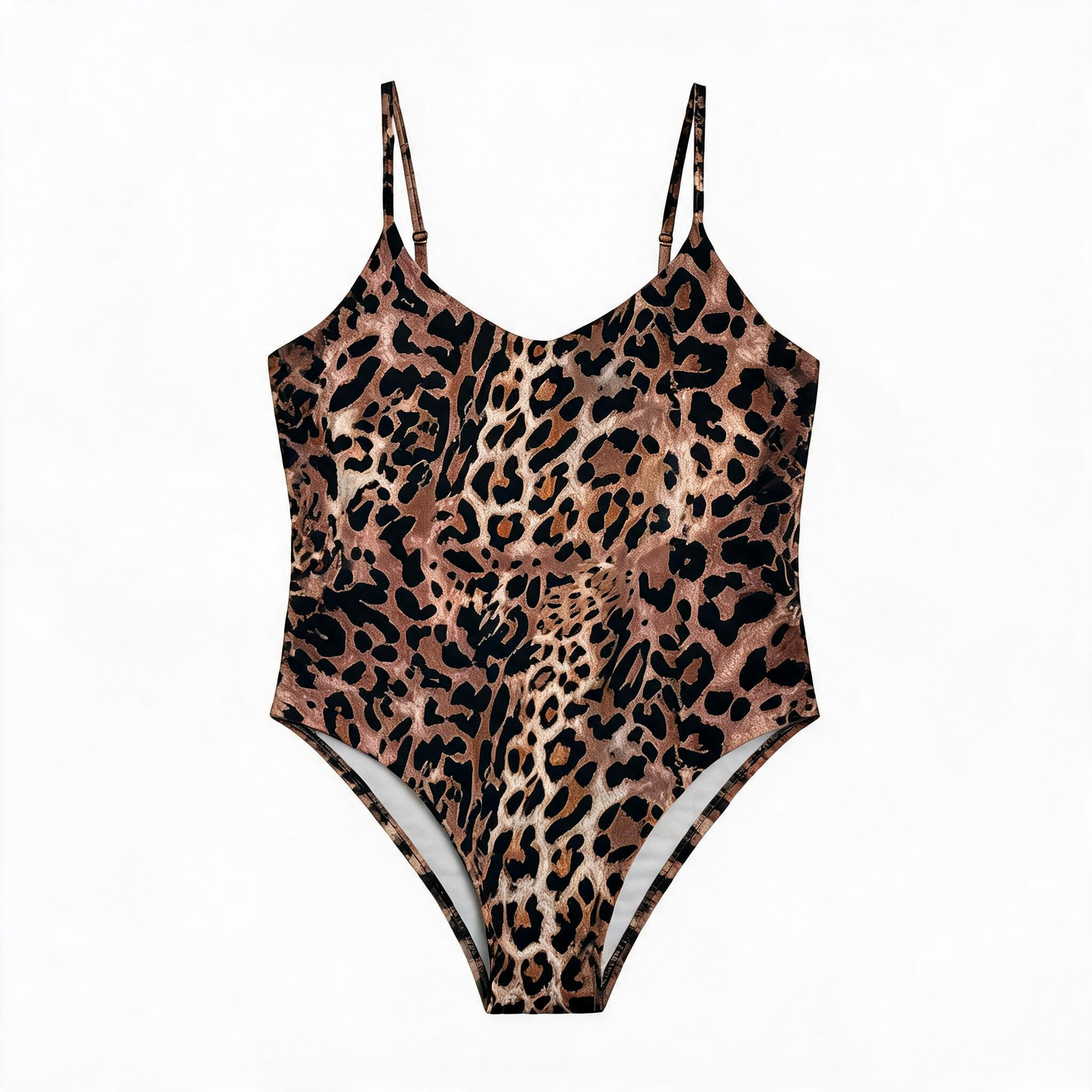 Maillot de bain une pièce échancré à motif léopard sauvage - image 2