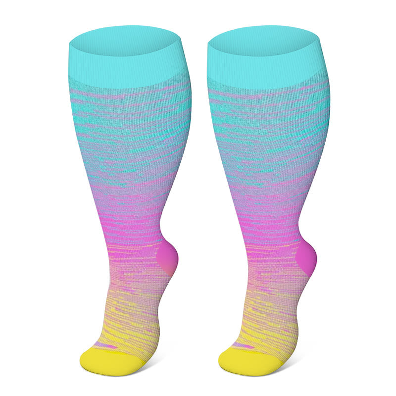 Chaussettes de compression unies grandes tailles 2XL à 7XL - Violet clair - 7XL - image 20