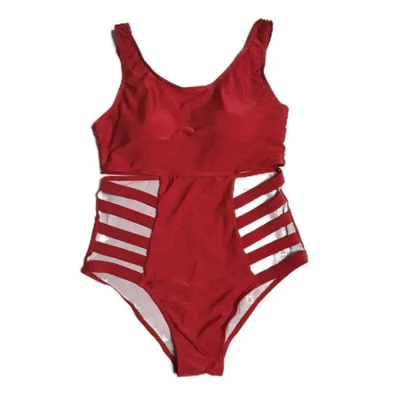 Maillot de bain une pièce imprimé à découpes et éclaboussures - image 8