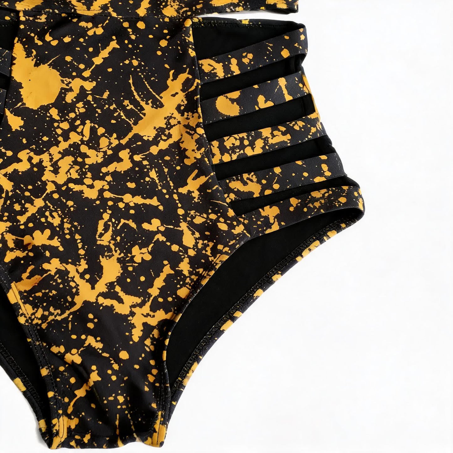 Maillot de bain une pièce imprimé à découpes et éclaboussures - image 7