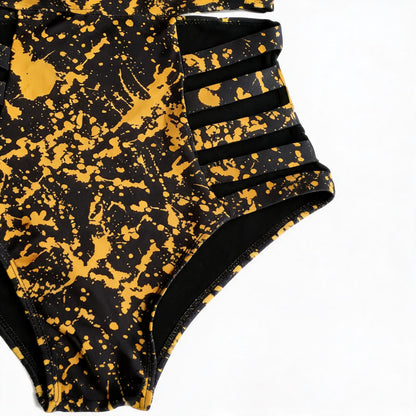 Maillot de bain une pièce imprimé à découpes et éclaboussures - image 7